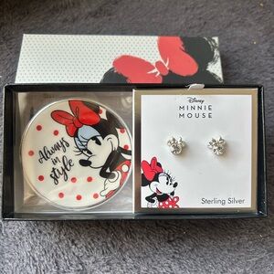 Disney Minnie Mouse Red and Silver Jewelry Set